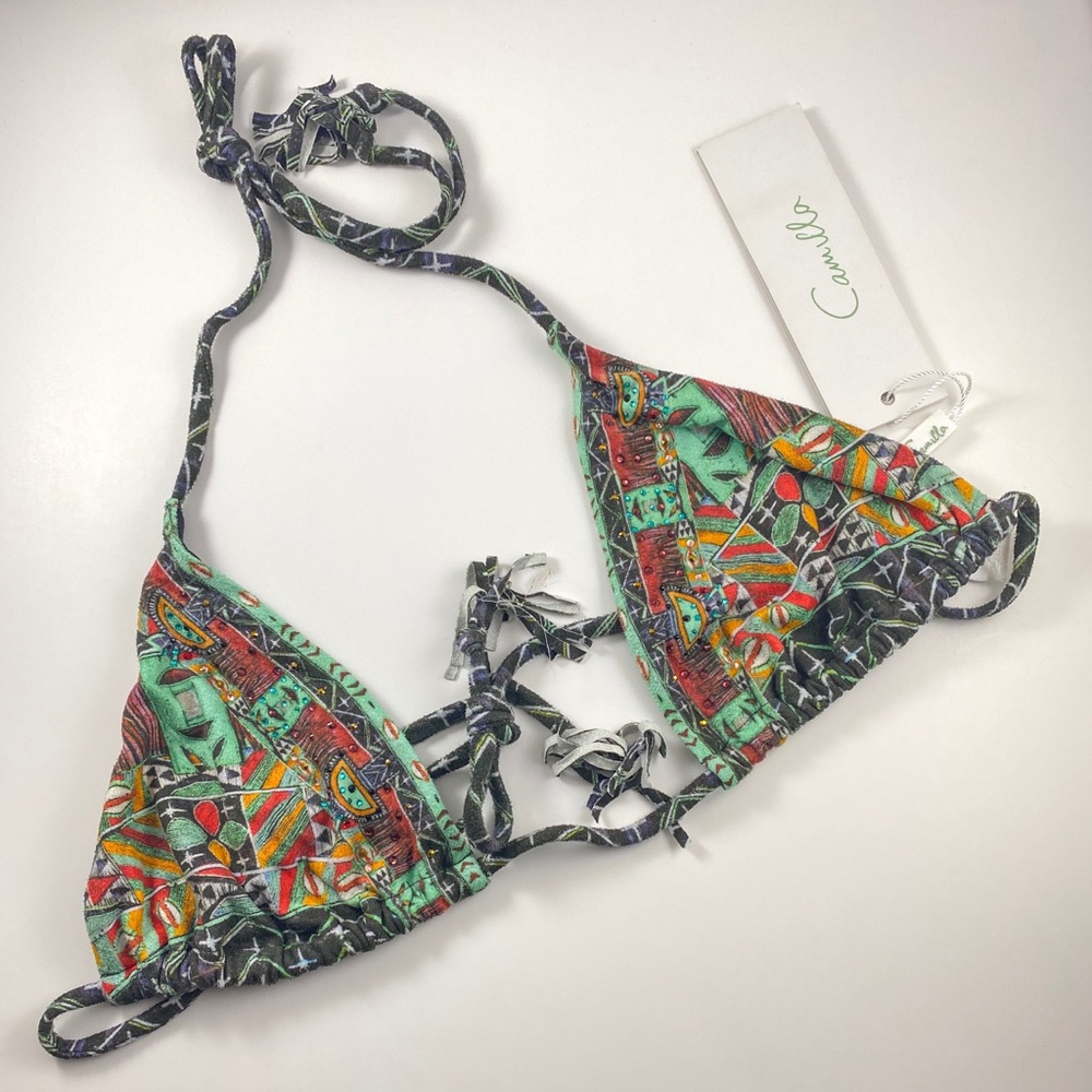 NWT CAMILLA Swim Sueded Bikini W Tassels Set